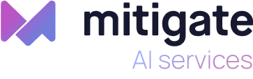 mitigate AI servces logo white 3